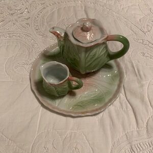 Vintage Miniature Cabbage Tea set
